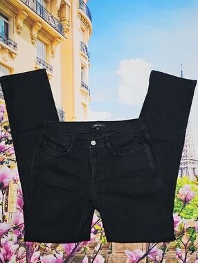 Lafayette 148 New York Black Textured Jeans Size 6